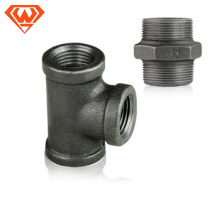 2 inch black tee and nipple casting iron fittings